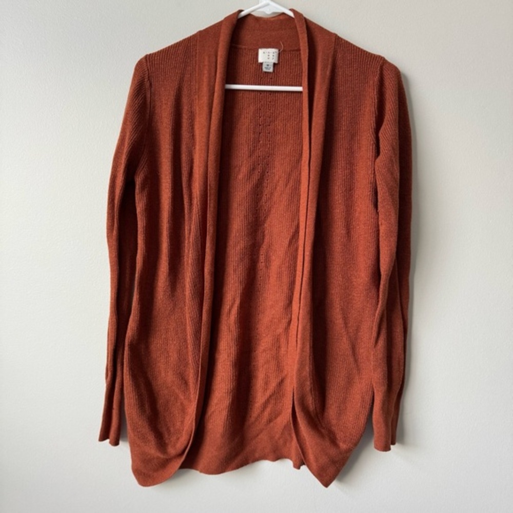 a new‎ day Women's Rust Orange Open Front Sweater